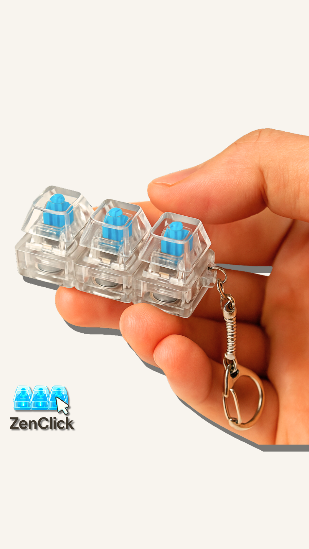 Porte-clés anti-stress à touches mécaniques