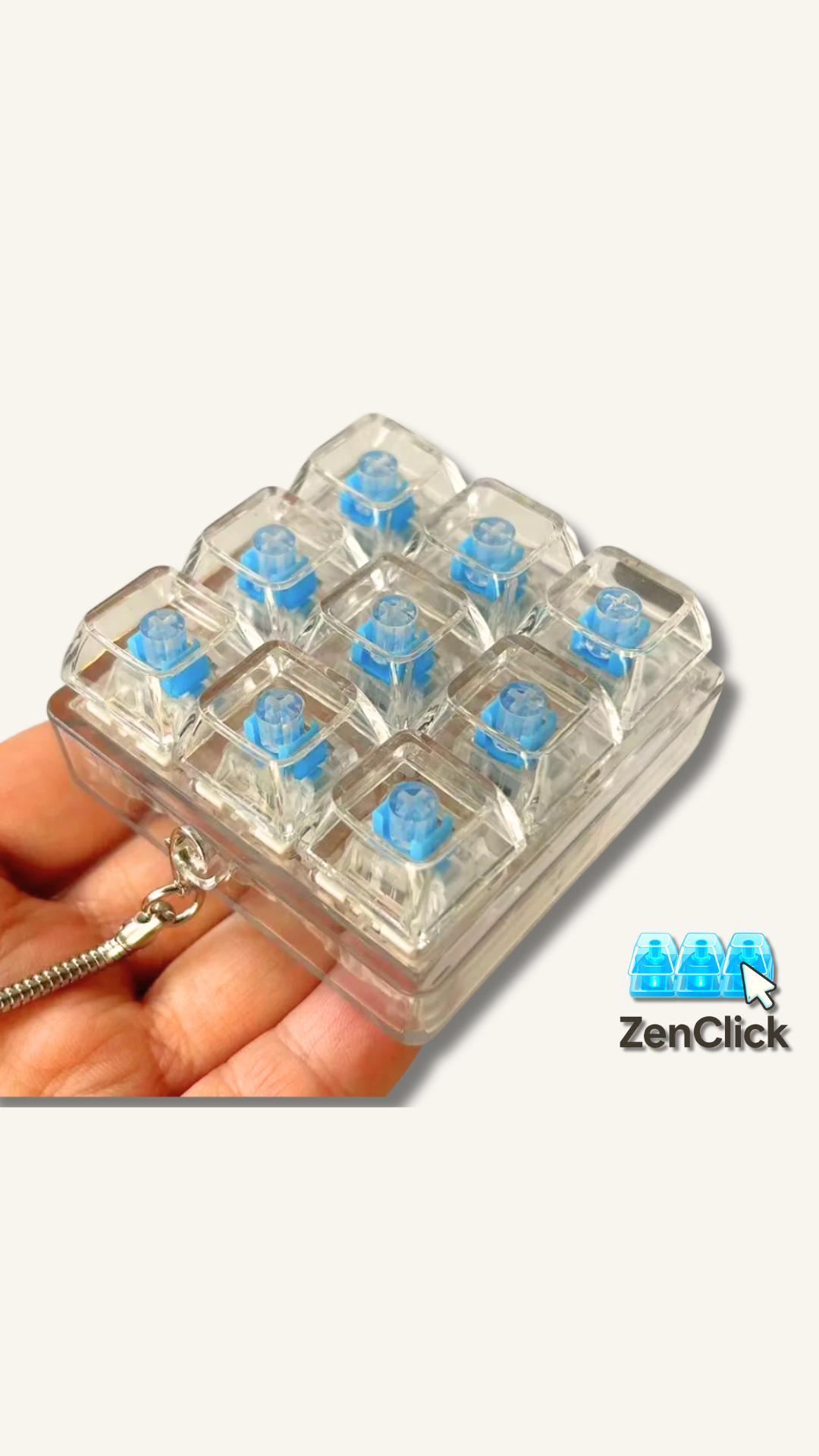 Porte-clés anti-stress à touches mécaniques