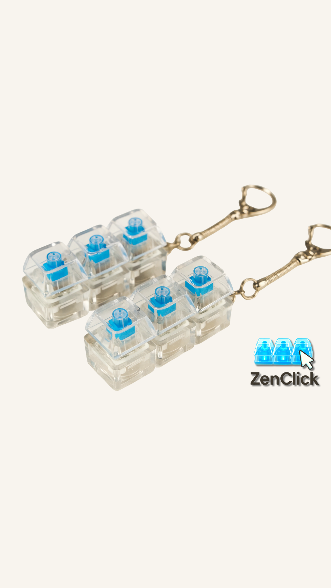 Porte-clés anti-stress à touches mécaniques